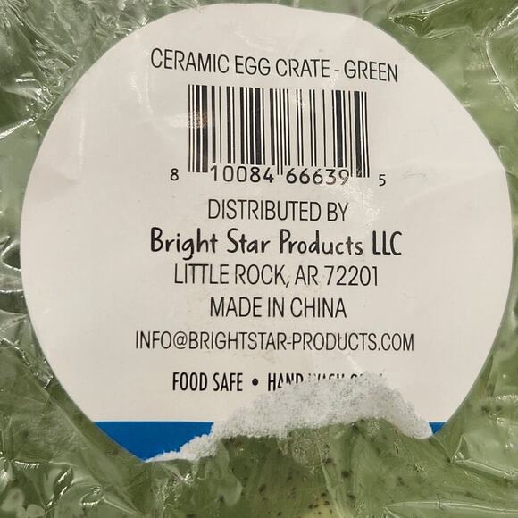 New Speckled Green Ceramic Egg Crate Display Plate For 8 Colored Easter Eggs - Picture 7 of 7